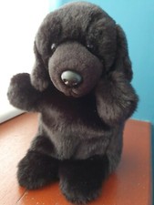 12" Black Labrador puppet