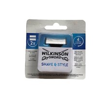 Genuine Wilkinson Sword Mens Shave and Style Razor Blades (1x Packs of 2)