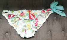 Rare Topshop 100% Floral Frilly Knickers Size 16