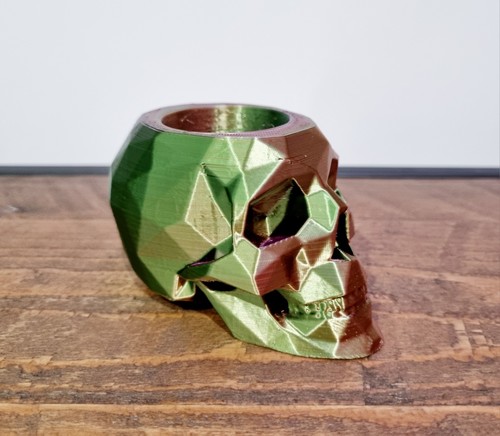 Skull head candle tea - skull,