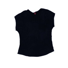 Miss Captain Women's Top S Black 100% Viscose Short Sleeve Basic