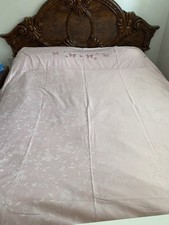 King Size Polyester Cotton Duvet Cover Set with Embroidered Flower 2 Pillowcases