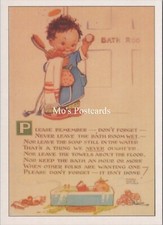 Children postcard bath time - -,