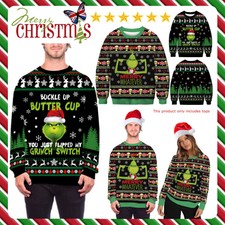 Men /Women The Grinch's Christmas Party Jumper Xmas Ugly Sweatshirt Costume Xmas