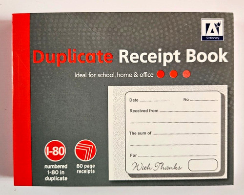 Duplicate receipt book - duplicate,