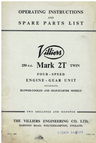 Villiers mk2t 250cc - 250cc, twin