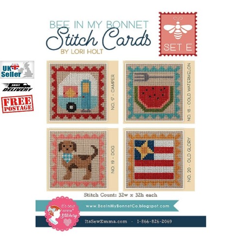 Bee bonnet stitch cards - bonnet,