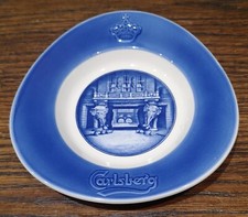 Carlsberg Beer Elephant Gate Aluminia Copenhagen Vintage Danish Plate 1960's 