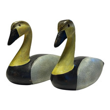 Pair hand carved wooden - pair, hand‑carved