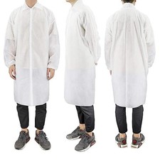 LAB COAT WHITE DISPOSABLE