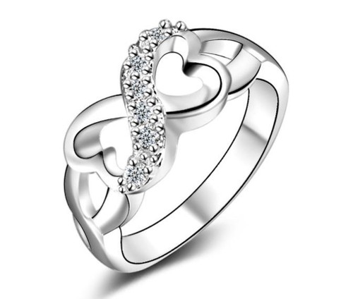 Silver plated creative double - silver,