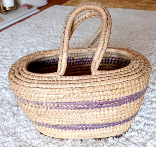 Vintage shopping picnic basket - shopping,