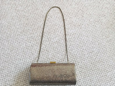 Sparkly Gold/ Brown Evening Shoulder/ Clutch Bag by George