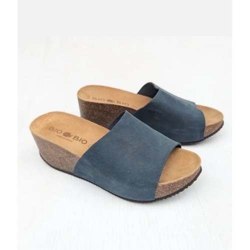 Bio blue nubuck - nubuck, leather