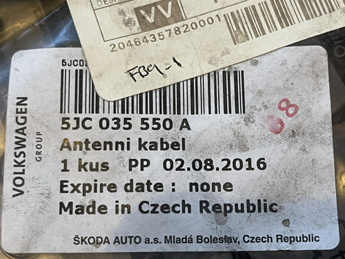 Skoda aerial cable - vw,