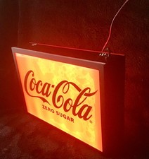 Coca Cola Zero Sugar Light up box sign 12” x 8” x 2.5”