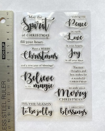 Clear rubber stamps christmas - clear,