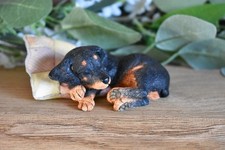 Doberman Ornament Border Fine Arts Doberman and Cushion 'Puppy Tales' 610828 (K)