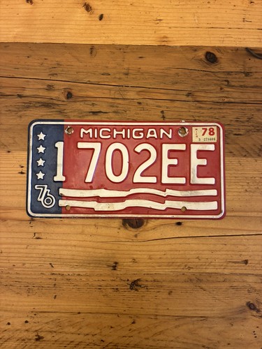 Vintage michigan license - michigan,