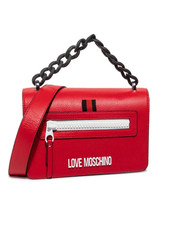 Love moschino,red leather/black chain cross body/shoulder/hand bag -dust bag