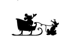 Mickey in Sleigh & Pluto
