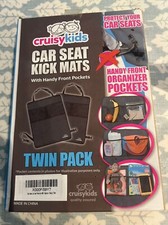2 pc kids car seat kick mats