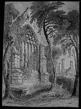 Magic Lantern Slide COLLEGIATE CHURCH RUINS YOUGHAL C1910 ILLUSTRATION IRELAND