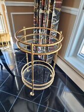 Glass / Bamboo Motif Bar Cart