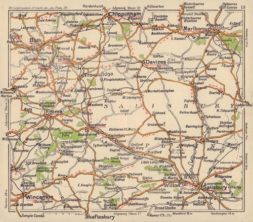 Salisbury plain road - , map