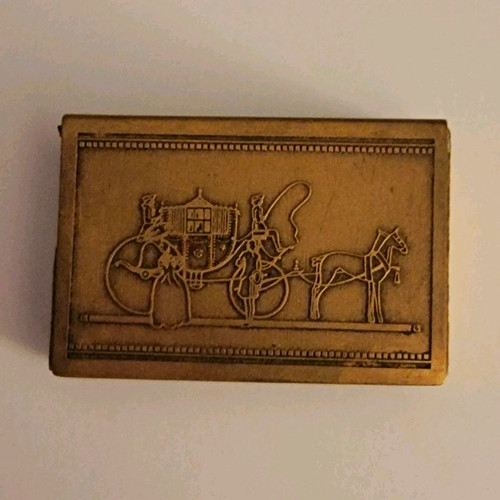 Vintage embossed brass - vintage, match