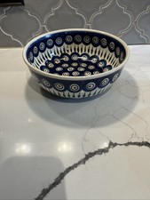 Polish Pottery Fish Eye Bowl