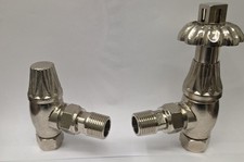 Traditional Thermostatic Silver/Nickel Plated Radiator Valves
