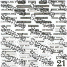 Tiny Signs TSOO21 Street Names