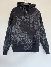 FOX HEAD RACING RIDERS SASQUATCH BLACK ZIP HOODIE L-LARGE RARE NEW DS TRIBAL 