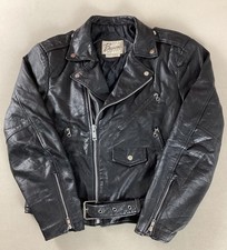 Vintage Berman’s Leather Biker Jacket Motorcycle Jacket Black Size 40
