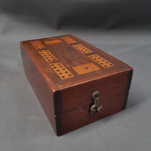 Mahogany cribbage board box - mahogany,