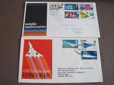 GB 1969 Concorde/Anniversaries on 2 x GPO FD covers ....q13