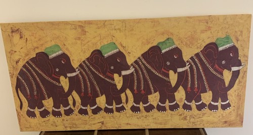 Fabric large print elephants