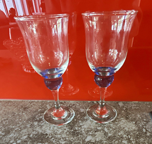 Set clear glass goblets - set, of