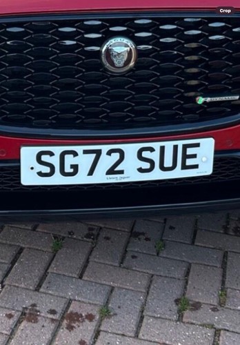 Private number plate sg72 sue - sg72,