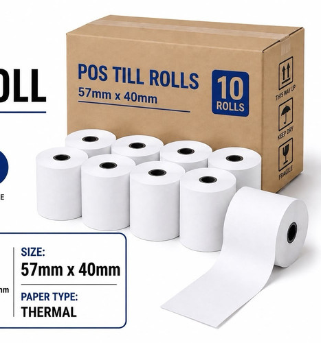 Thermal till rolls 57mm x - rolls, –