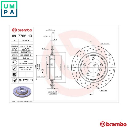 Brake disc 7702 - brake, for