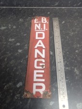 VINTAGE ENAMEL RED E. B. N. I