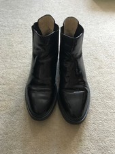 Ladies Hobbs patent leather Chelsea boots size 39