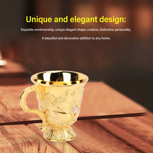 Gold retro metal wine glass - retro,