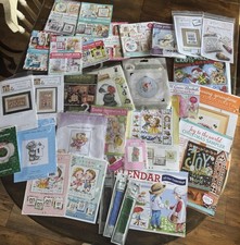 Cross Stitch Bundle, Kits, Charts, Thread, Booklets, Job Lot, Lizzie Kate,
