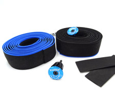 PRO Black Blue Stripe Foam Road Bike Drop Handlebar Bar Tape Ice-Bike GN-395-I7