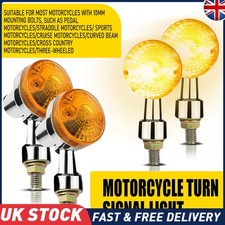 4xMotorcycle Indicators Turn Signal Light Bullet Bulb Universal Motorbike Chrome