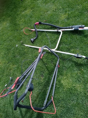 Petrol hover mower handles - hover,