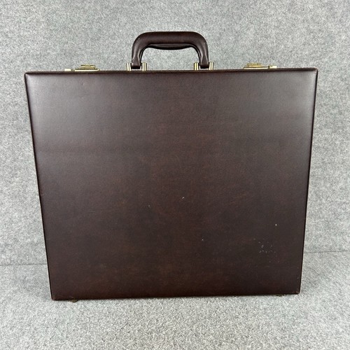 Vintage faux leather attache - faux,